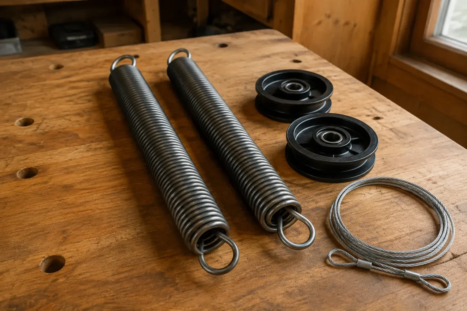 Illustrative garage doors scene — Extension Spring Replacement, Lincoln