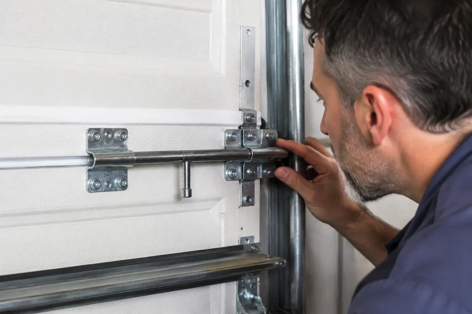 Illustrative garage doors scene — Garage Door Manual Lock Repair, Lincoln