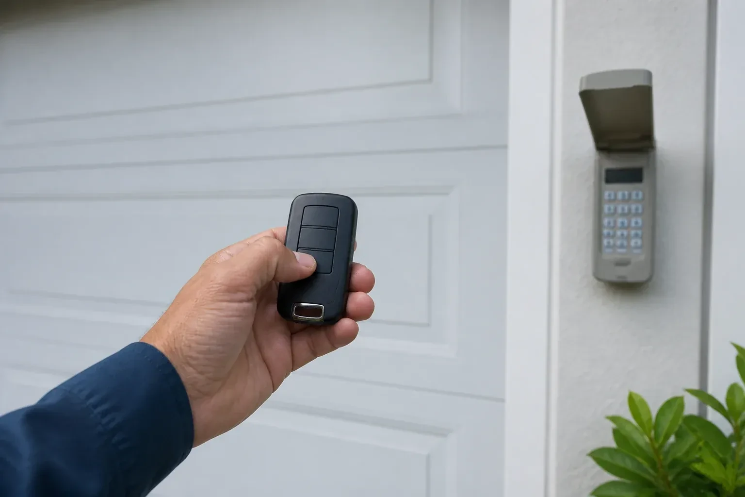 Illustrative garage doors scene — Garage Door Remote and Keypad Programming, Lincoln